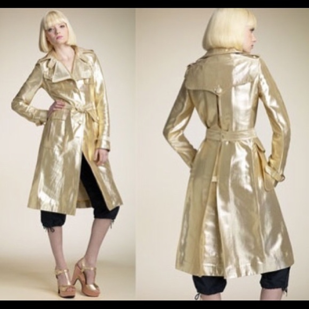 L.A.M.B. by Gwen Stefani METALLIC TRENCH COAT